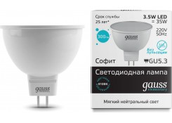 Светодиодная лампа MR16 GU5.3 3,5Вт 4100К Elementary Gauss