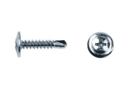 Саморез 2,0мм с прессшайбой по металлу со сверлом 4,2х19-200шт LIDER