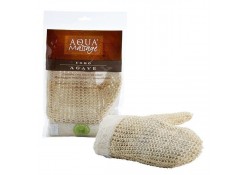 Перчатка-губка для душа из сизаля Aqua Massage Uomo Agave