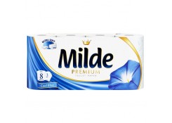 Туалетная бумага Milde Cool Blue 3 слоя 8 рулонов