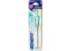 Зубная щетка Benefit Clinie Mixed Colors Medium 2 шт