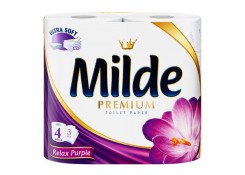Туалетная бумага Milde Relax Purple 3 слоя 4 рул.