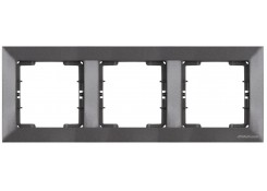 Рамка на 3 модуля черная CANDELA Mutlusan