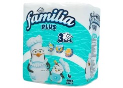 Бумажные полотенца Familia 3 слоя 4 рулона