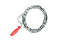 Трос сантехнический пружинный для прочистки труб со спиральным наконечником 6мм х 3м Profmet