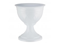 Цветочный горшок Lilia на ножке 6л белое