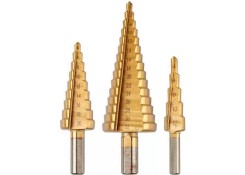 Набор ступенчатых сверл HSS TiN 4–12 4–20 4–32 мм 3 шт Graphite 54T300