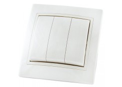 Выключатель трехклавишный белый TAIMIR TDM