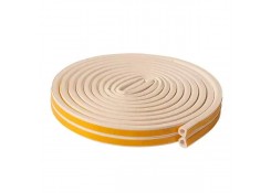 Уплотнитель самоклеящийся для дверей и окон "D" профиль 9х7,5мм, 6м, коричневый Profmet