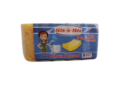 Губка для мытья посуды Tete-a-Tete Fibra Power 5 buc
