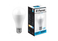 Светодиодная лампа LB-98 A65 E27 20W 6400K Feron