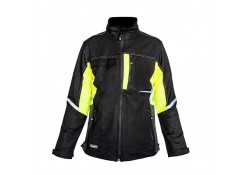 Куртка, L, 60% полиэстер / 40% хлопок T400, 280г/м2, цвет черный/желтый неон Profmet