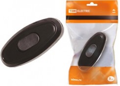 Выключатель на шнур черный 6А 250В TDM