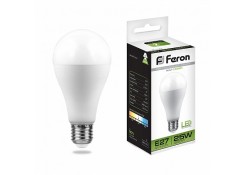 Светодиодная лампа LB-100 A65 E27 25W 18LED 4000К шар Feron