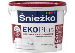 Краска моющаяся для стен и потолков EKO Plus Sniezka. Латексная. Матовая. Белая. 5л.