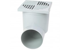 Трап с боковым сливом 150x150x190мм/100 белая