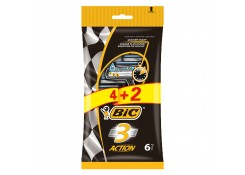Набор одноразовых станков Bic 3 Action 4+2 шт