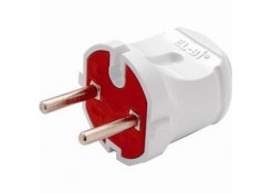 Вилка EL-BI 6А бело-красная