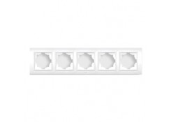 Рамка на 5 модуля (белоснежная) EL-BI ZENA