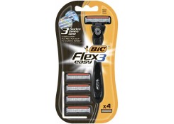 Станок для бритья BIC "Flex 3 Easy" + 4 кассеты, 3 лезвия