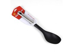 Сервировочная ложка, YI GUAN, Нержавеющая Сталь/Пластик, Чёрный/ Металлик, 30см