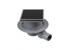 Душевой трап Pestan Large 1 Black glass 15х15