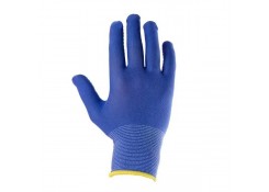 Перчатки из полиэстера голубые с белой ПВХ точкой 8" (M) Profmet