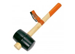 Киянка резиновая с деревянной ручкой Polax 60 мм 450 г Черная (39-005)