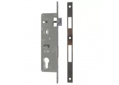 Замок врезн. узкопроф. для ПВХ двер. с защелкой под цилиндр, бэксет 20мм,interax 85мм Profmet