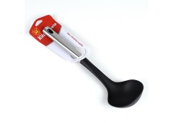 Половник, Нержавеющая Сталь/Пластик, Чёрный/ Металлик, 30см