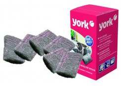 Губка для мытья посуды металлическая с пропиткой York 6 шт