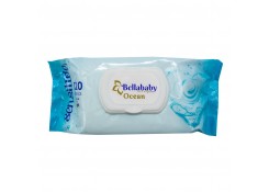 Влажные салфетки детские с клапаном BellaBaby Ocean 120 шт
