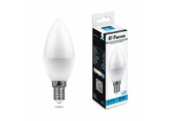 Светодиодная лампа LB-570 C37 E14 9W 6400K свеча Feron
