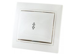 Выключатель одноклавишный проходной белый TAIMIR TDM