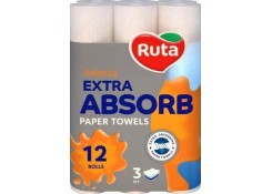 Бумажные полотенца Ruta Selecta 3 слоя 12 рулонов