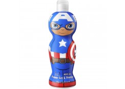 Детский шампунь и гель для душа 2 в 1 Air-Val 2D Captain America 400 мл