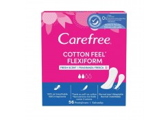 Ежедневные гигиенические прокладки Carefree Cotton Feel FlexiForm Fresh parfumate 56 шт