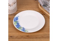 Плоская тарелка Керамика, 18cм, Белый, C рисунком, Круглый, Блюдо