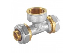 Тройник металлопластиковый с внутренней резьбой Ø20х1/2 Hydros