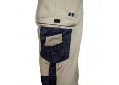 Штаны рабочие, XL, 65% полиэстер/35% хлопок, хаки/чёрный Profmet