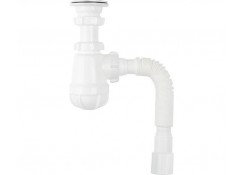 Сифон для умывальника 1 1/2"х40 с пласт. реш. 40х40/50, Aquant