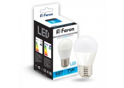 Светодиодная лампа LB-95 P45 E27 7W 12LED 6400К Feron
