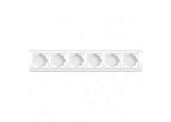 Рамка на 6 модуля (белоснежная) EL-BI ZENA