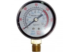 Манометр MPN. Никелированный. 1/4" Н. 12 бар.