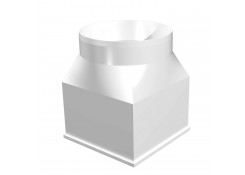 Соединитель центральный плоского воздуxовода с круглым пластиковый 126x126/Ø125 1212СП12,5КП ЭРА