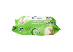 Влажные детские салфетки Clean Time с клапаном 120 шт