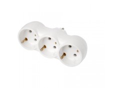 Тройник на 3 розедки 2P+E прямой 16A BYELECTRICA