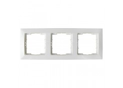 Рамка на 3 модуля белая Candela Mutlusan